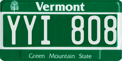 VT license plate YYI808