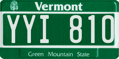 VT license plate YYI810