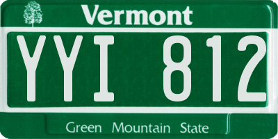 VT license plate YYI812