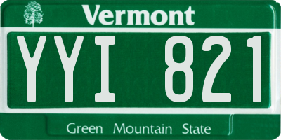 VT license plate YYI821
