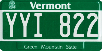 VT license plate YYI822