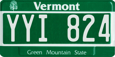 VT license plate YYI824