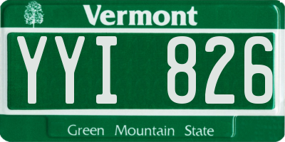 VT license plate YYI826