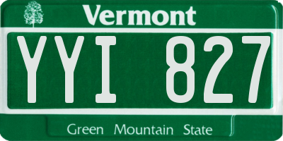 VT license plate YYI827