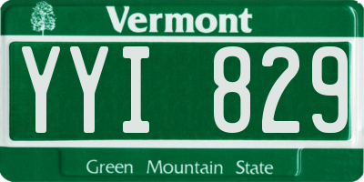 VT license plate YYI829