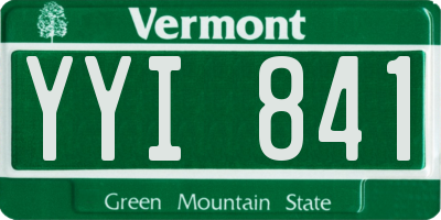 VT license plate YYI841