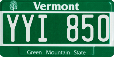 VT license plate YYI850
