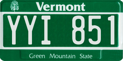 VT license plate YYI851