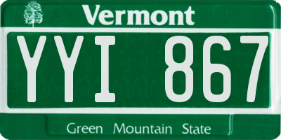 VT license plate YYI867