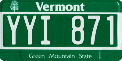 VT license plate YYI871
