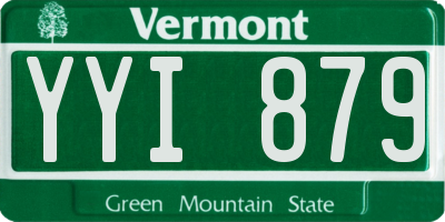 VT license plate YYI879