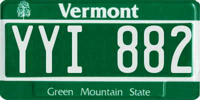 VT license plate YYI882