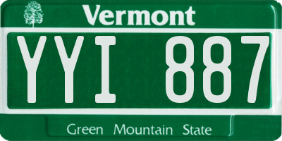 VT license plate YYI887