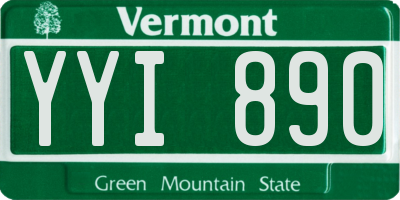 VT license plate YYI890
