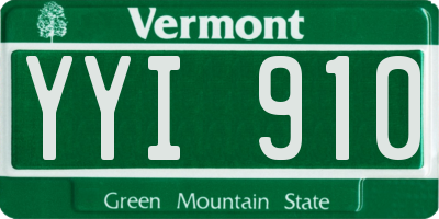 VT license plate YYI910