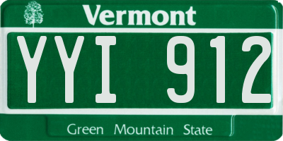 VT license plate YYI912