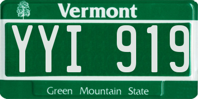 VT license plate YYI919
