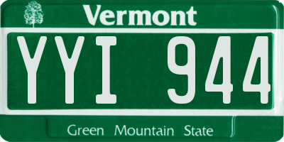 VT license plate YYI944