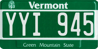 VT license plate YYI945