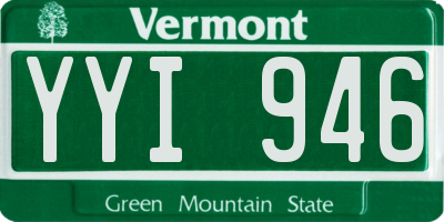 VT license plate YYI946