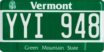 VT license plate YYI948
