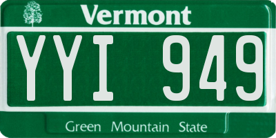 VT license plate YYI949