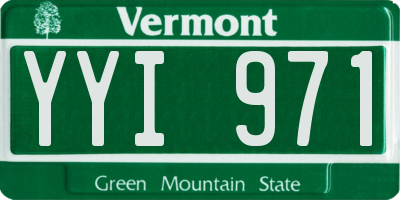VT license plate YYI971