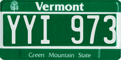 VT license plate YYI973