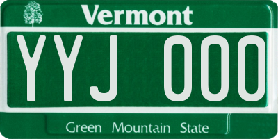 VT license plate YYJ000