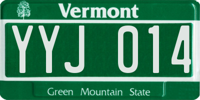 VT license plate YYJ014