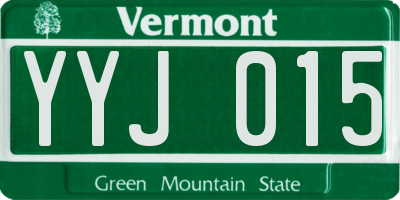 VT license plate YYJ015