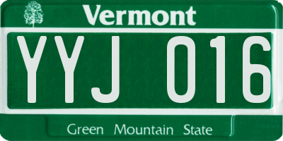 VT license plate YYJ016