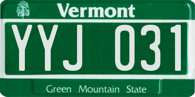 VT license plate YYJ031