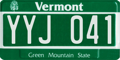 VT license plate YYJ041