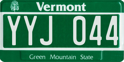 VT license plate YYJ044