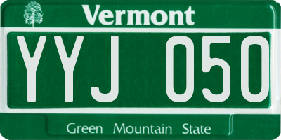 VT license plate YYJ050