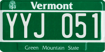VT license plate YYJ051