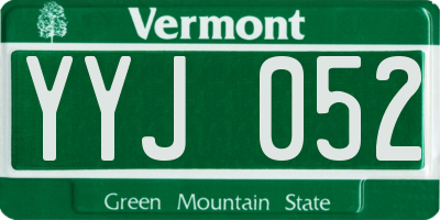 VT license plate YYJ052