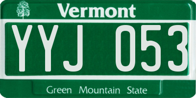 VT license plate YYJ053