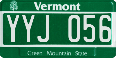 VT license plate YYJ056