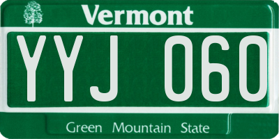 VT license plate YYJ060