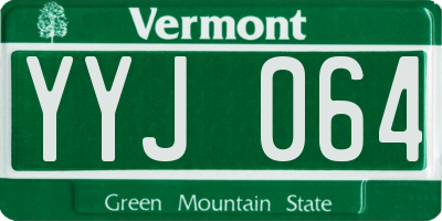 VT license plate YYJ064