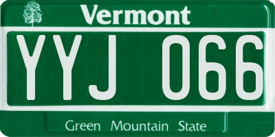 VT license plate YYJ066