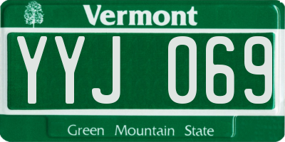 VT license plate YYJ069