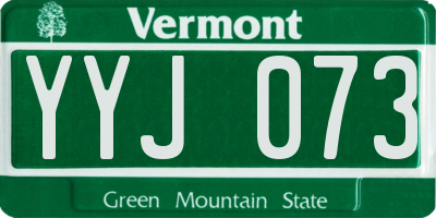VT license plate YYJ073