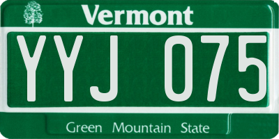 VT license plate YYJ075