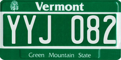 VT license plate YYJ082