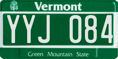 VT license plate YYJ084