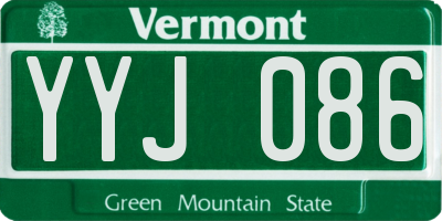VT license plate YYJ086