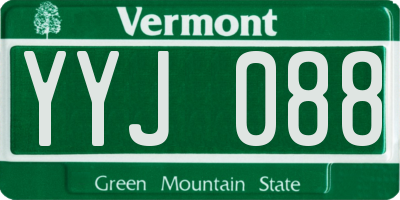 VT license plate YYJ088